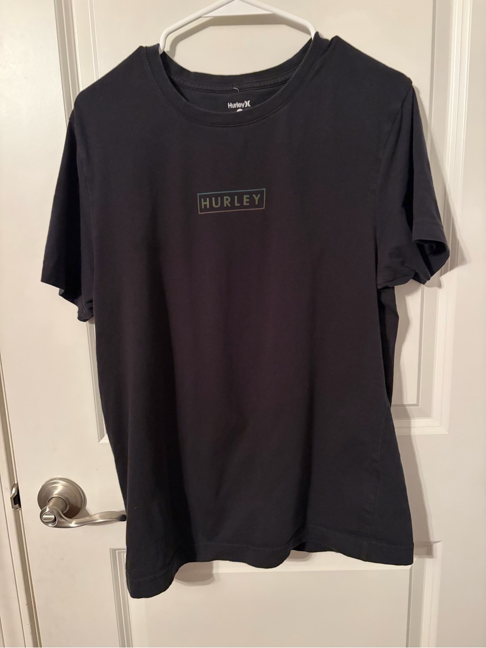 Hurley Black Short Sleeve Crew T-Shirt with Chest Logo